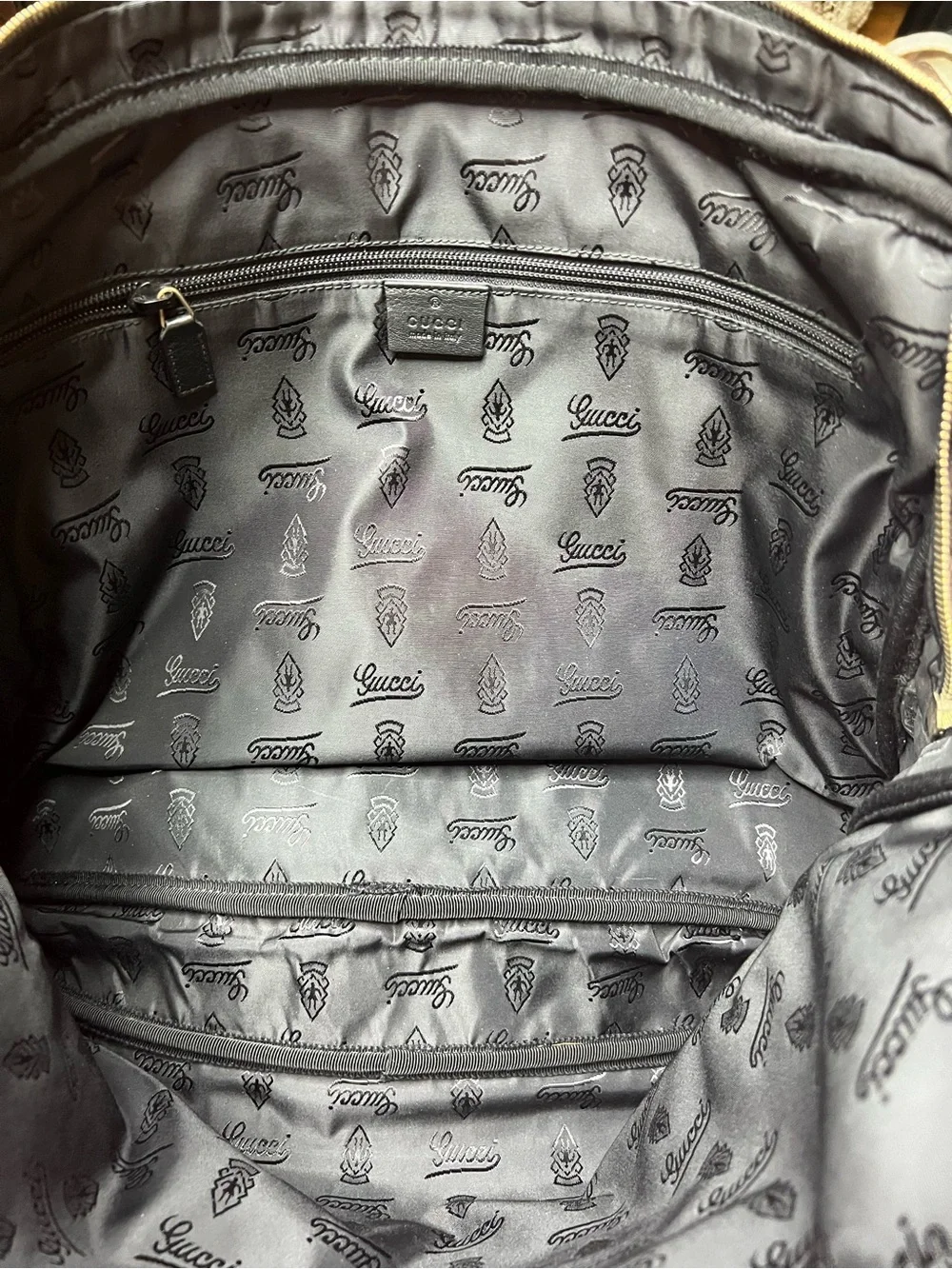 Gucci Black GG Monogram Leather Briefcase Case Bag + Entrupy COA & Dustbag